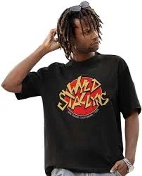 Bill and Ted's Excellent Adventure Officially Licensed WYLD Stallyns Band Red Logo Heavy Oversized T-Shirt