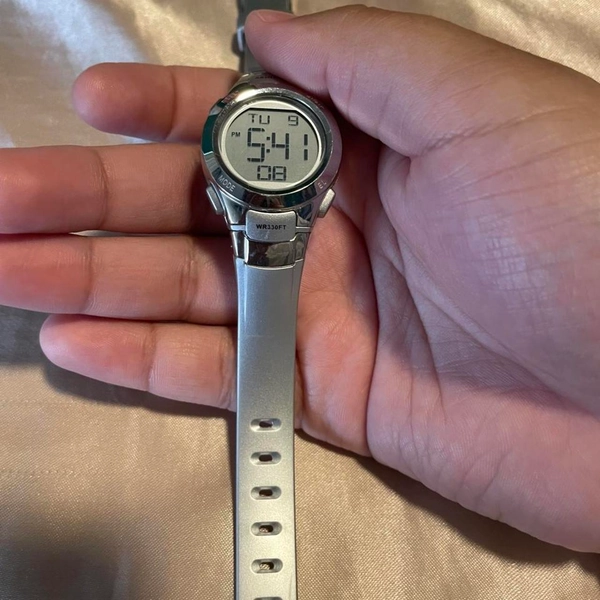 Silver digital watch  #watch #digitalwatch