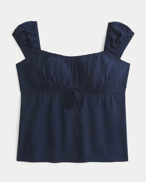 On/Off-the-Shoulder Scoop Babydoll Top