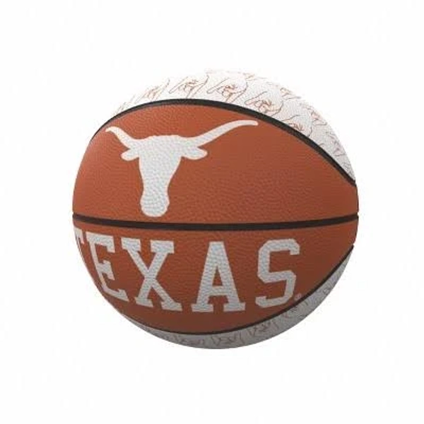 Logo Brands Texas Repeating Logo Mini-Size Rubber Basketball