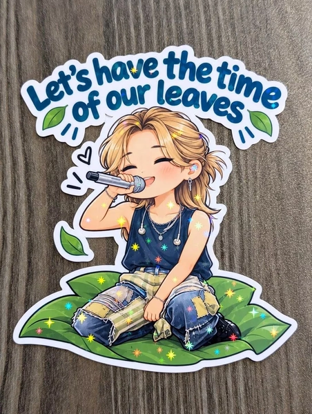Jimin “Let’s Have the Time of Our Leaves” Sticker | BTS ARMY Kpop Vinyl Shimmer Sticker