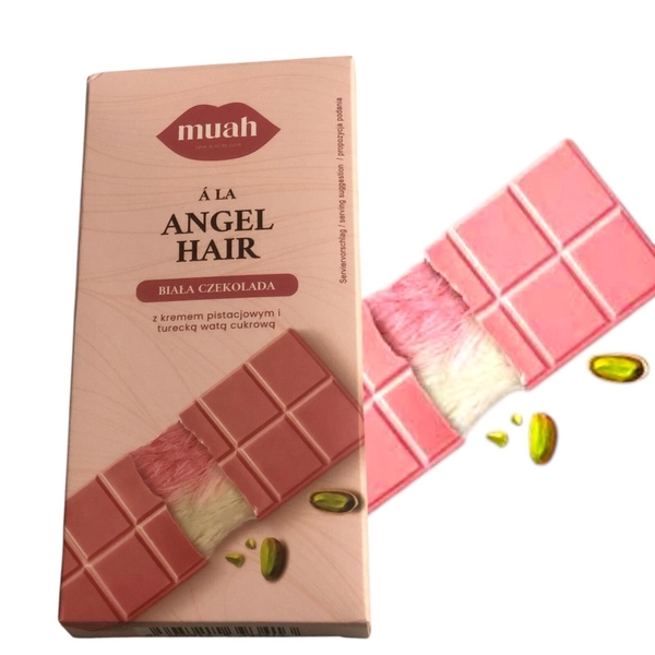 Dubai Style Chocolate Angel hair 160g Bar White Chocolate Pistachio Cotton Candy