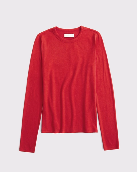 Long-Sleeve Cozy Lounge Knit Tee