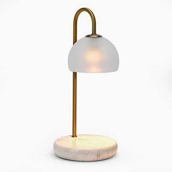 Kirkland's Home Faux Marble Base Candle Warmer Lamp with Timer