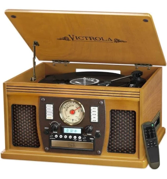 Victrola Navigator 8-in-1 Classic Bluetooth Record Player with Turntable