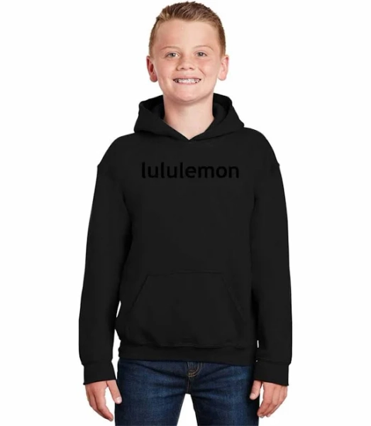Lululemon Font Fashion Logo Symbol Emblem Customized Design on Youth Hoodie