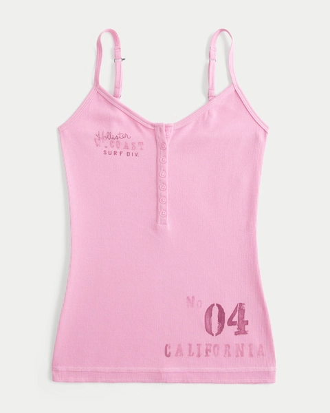 Surf Logo Graphic Henley Cami