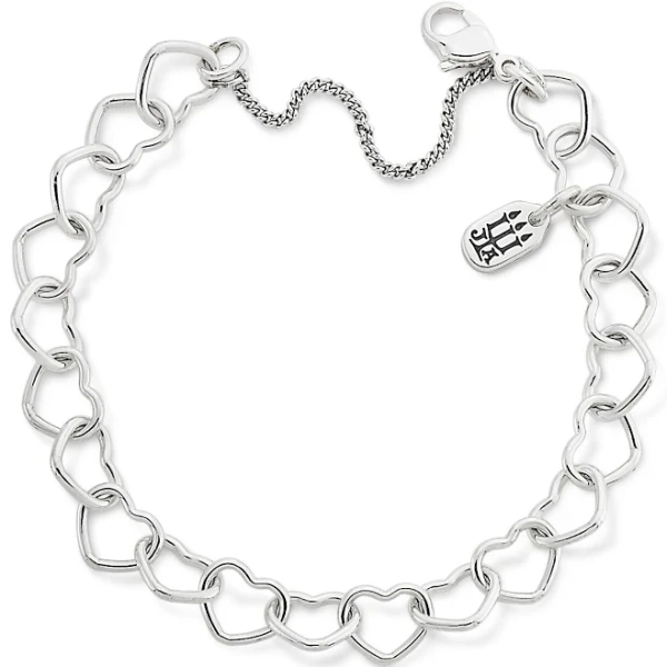 James Avery Connected Hearts Sterling Silver Charm Bracelet