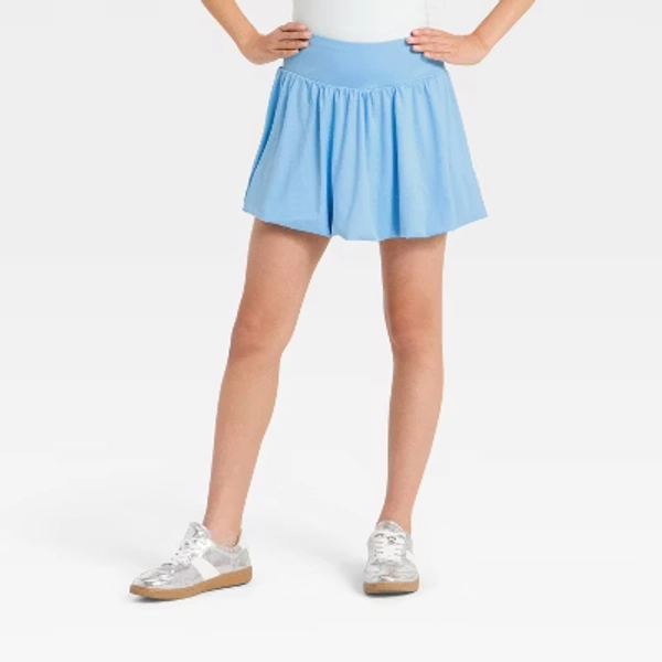 Girls'  Super Soft Bubble Skort - art class™ Blue S