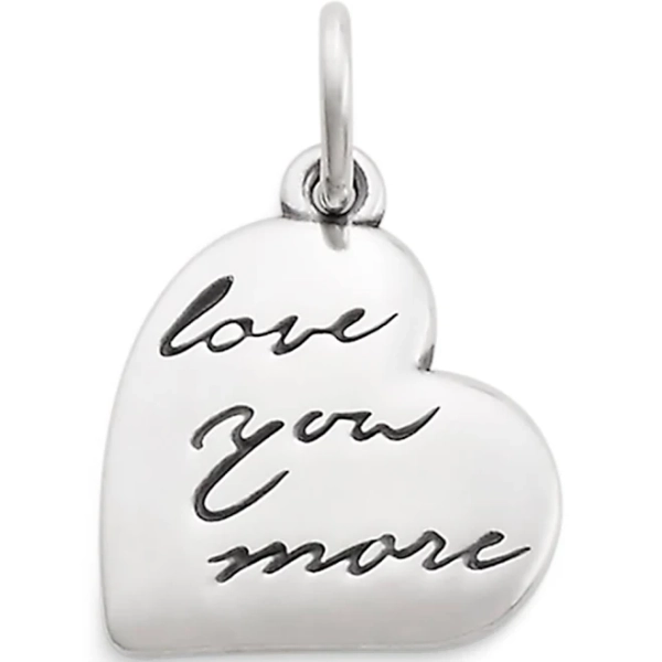 James Avery Women's Sterling Silver Love You More Heart Charm