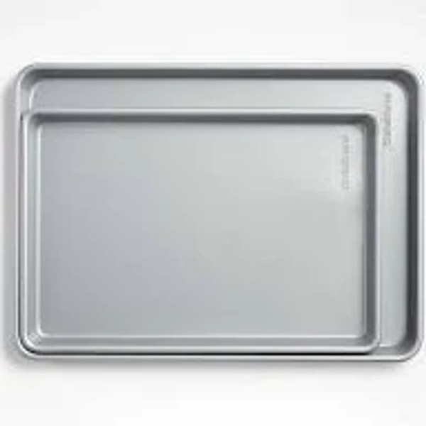 Crate & Barrel Silver Baking Sheets (Set of 2)