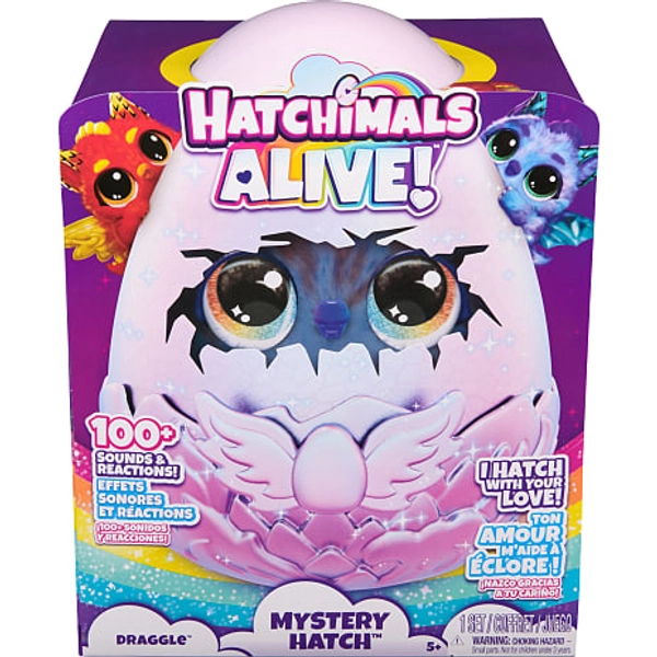 Hatchimals Alive Secret Hatch Draggle - flere varianter - assorteret