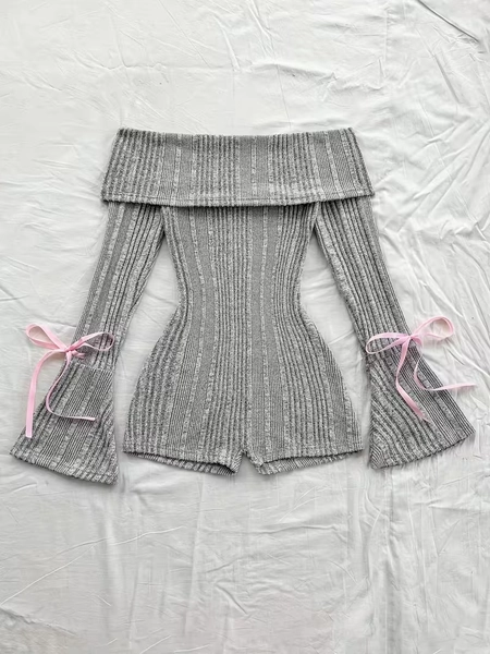 elegant   womens new ribbed solid color flared long - Temu