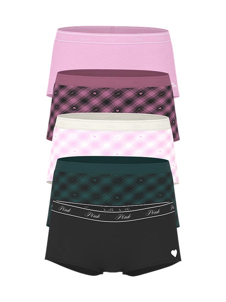 5-Pack Logo Cotton Boyshort Panties