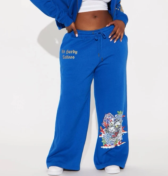 Fashion Nova Tiger Lotus Ed Hardy Pants