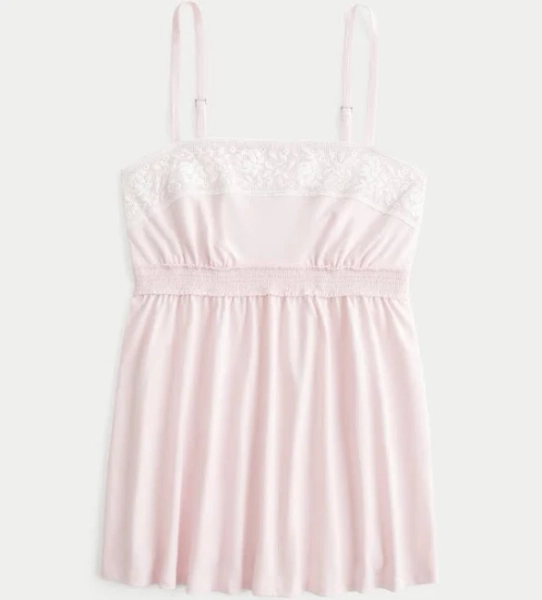 Hollister Women's Easy Lace Trim Babydoll Top