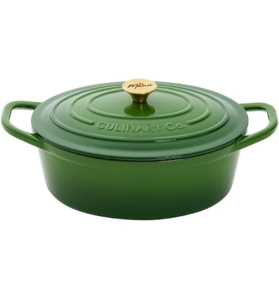 Culinary Co. By Manu 6L Cast Iron Oval Casserole
