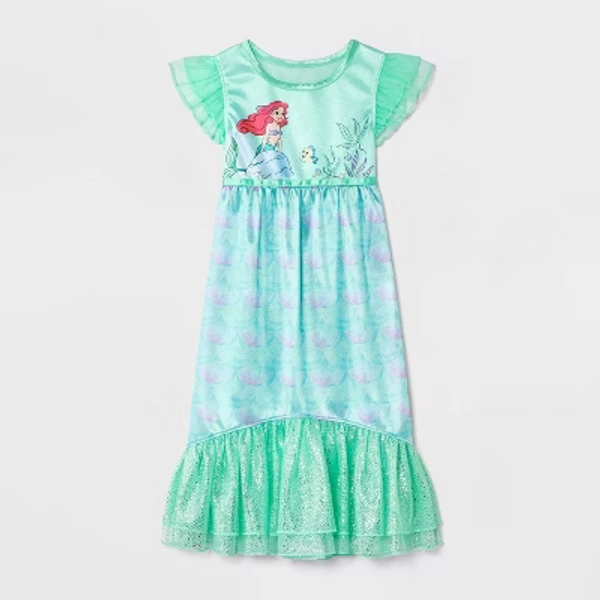 Toddler Girls' Disney Ariel Fantasy NightGown - Blue 5T