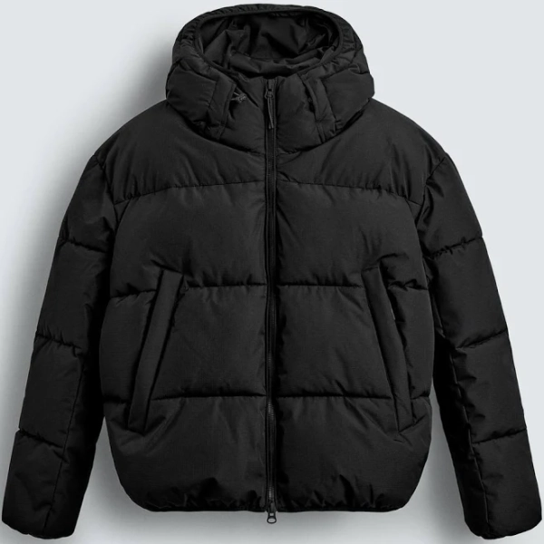 Zara Men's Hooded Puffer Jacket