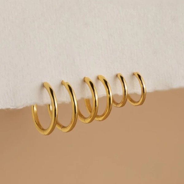 caitlyn minimalist Everyday Mini Bold Stacking Hoop Earrings