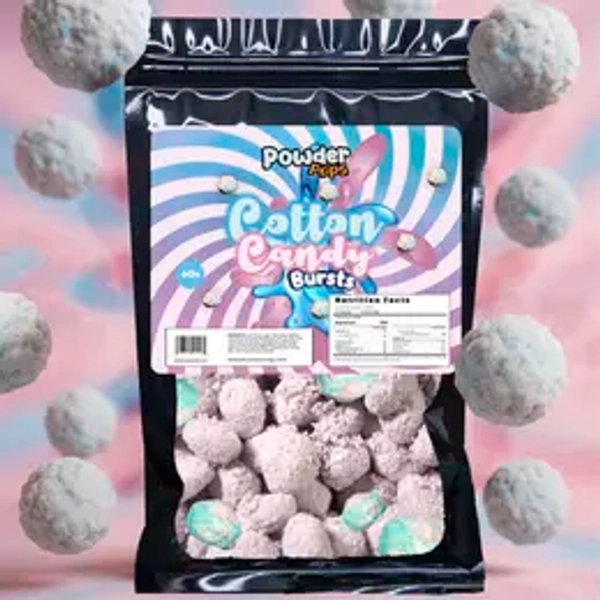PowderPops Cotton Candy Gusher Bursts 6OZ - Sweet Viral Fruit Snack Candy 6OZ