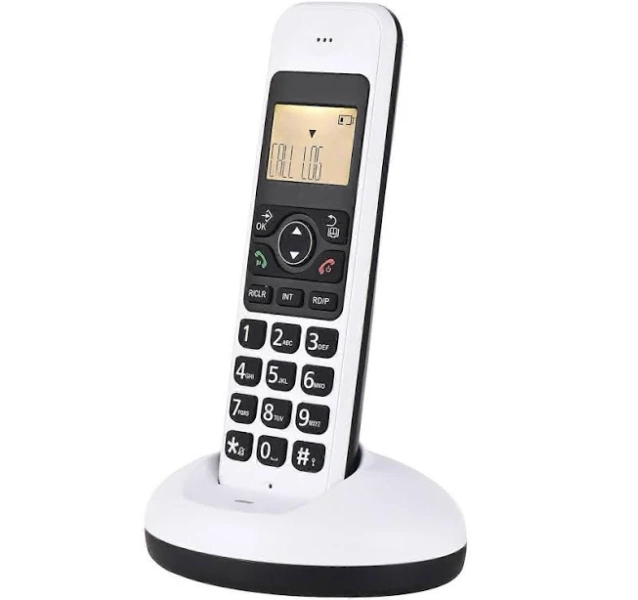 Rainbuvvy F3MA D1006 Desk Phone with Caller Display Wireless Landline Desktop Telephone for Hotels, Offices and Homes Handsfree Answer white