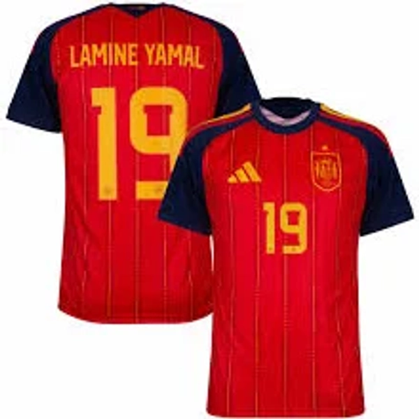 adidas Spain Home Lamine Yamal 19 Jersey 2026-2027 (Official Printing)