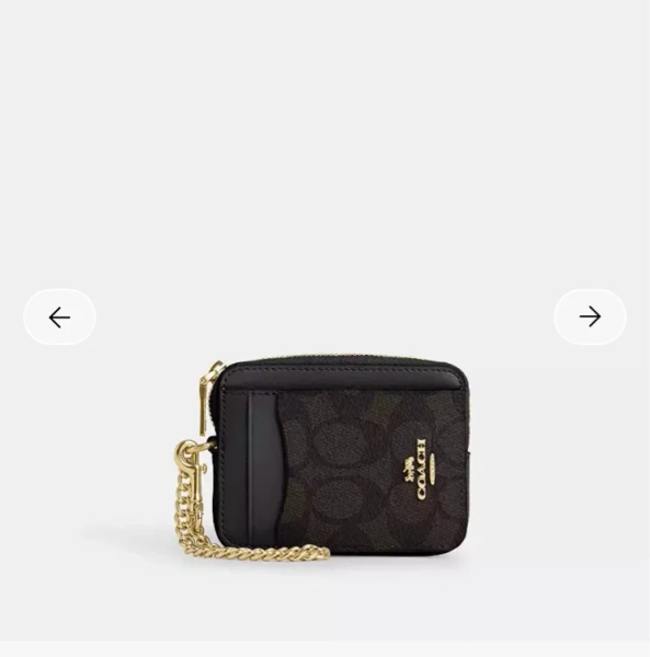 Zip Card Case In Signature Canvas