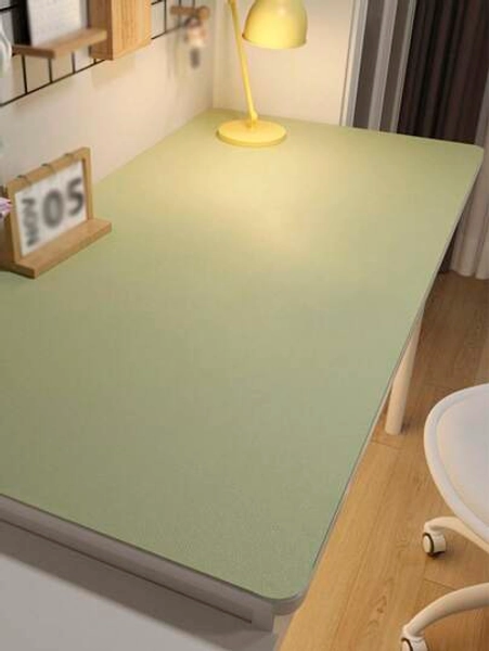 1pc Desk Pad For Protecting Eyesight, Pu Leather Solid Color Table Mat With Anti-Oil Function For Desk, Computer, And Dining Table, Non-Slip And Easy To Clean Back To School