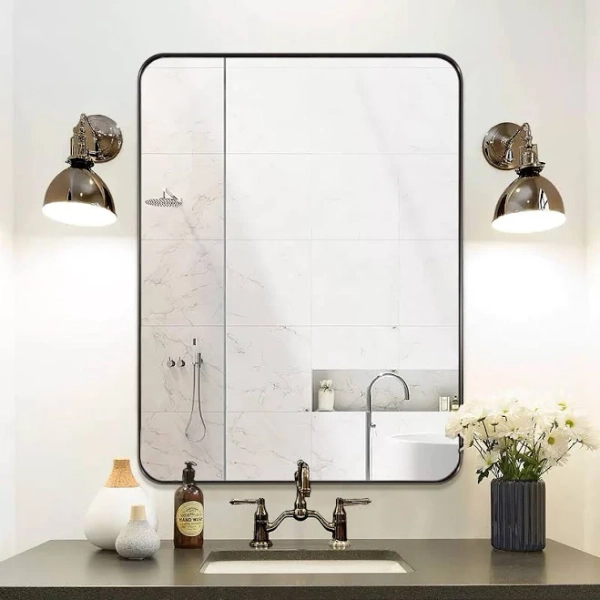 Modern Metal Rectangular Bathroom Wall Mirrors