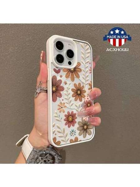 Premium Magnetic Case For IPhone11/12/13/14/15/16/Promax Vintage Flower Y2k Cased MagSafe Ready, Anti-Fall, Springtok And Ultra-Thin Design |   Perfect For Everyday Use Screen Protector Aesthetic Resistance Protection