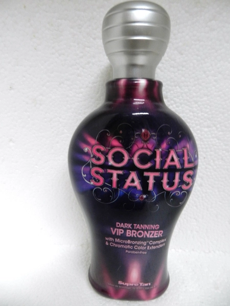 SOCIAL STATUS VIP DARK BRONZER PARABEN-FREE TANNING SUN TAN LOTION BY SUPRE RARE
