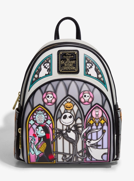 Loungefly Disney The Nightmare Before Christmas Stained Glass Mini Backpack — BoxLunch Exclusive