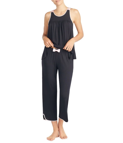kate spade new york Jersey Knit Cropped Coordinating Pajama Set