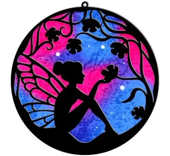 Art Stained Glass Kit "Forest Fairy", for painting by numbers