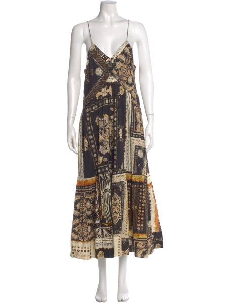 Paisley Print Long Dress
