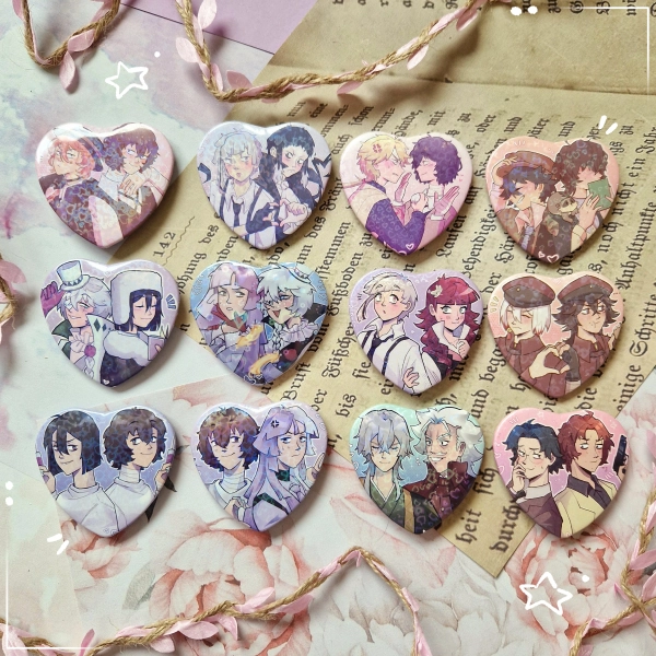 Bungo Stray Dogs Heart Ship Badges (clearance)