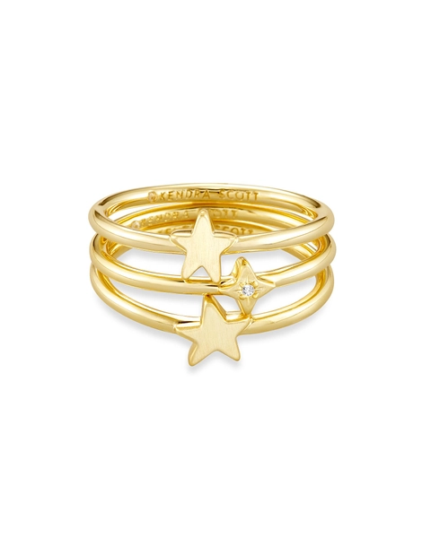 Jae Star Ring Set of 3 in Gold - 8 | Kendra Scott