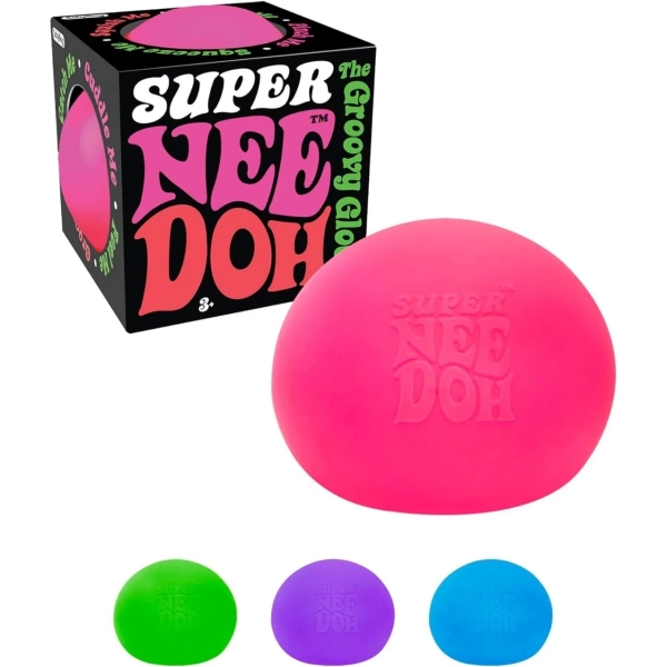 Super NeeDoh – Jumbo Stress Ball – 4.5" – Assorted - NEEDOH Official Sensory Toys Website