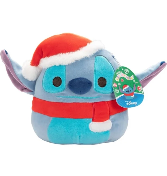 Squishmallows Peluche Stitch de 20,3 cm – Peluche officielle Kellytoy de Noël 2023 – Jouet en peluche mignon et doux – Excellent cadeau pour les