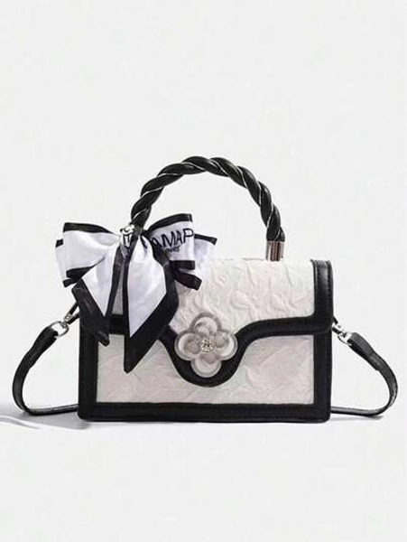 Retro Square Mini Bag, Unique Design Multi-Match Crossbody Bag For Women, Casual Tote Handbag For Commuting, Best Mother's Day Gifts Women(Scarf Styles Random)