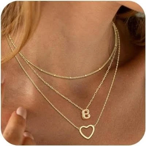 14K Gold Plated Personalized Initial Necklace