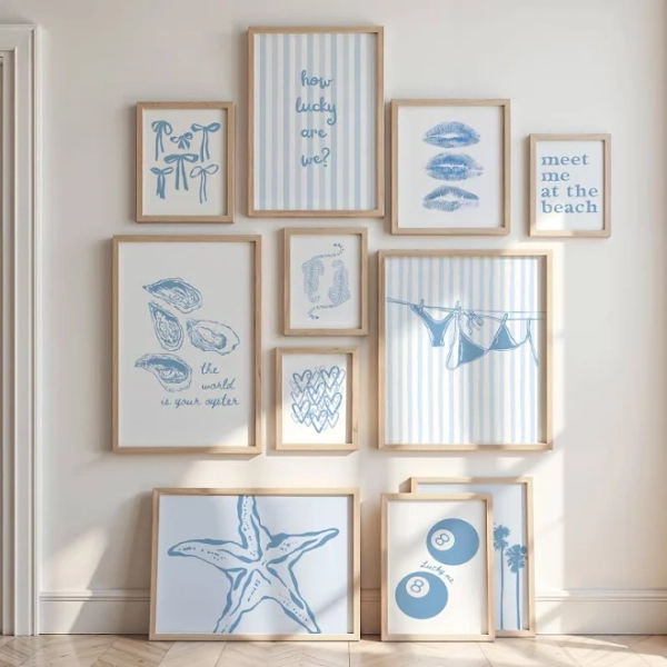 Blue Coastal Wall Art Set