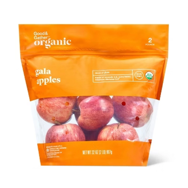 Fresh Organic Gala Apples - 2lbs Bag - Good & Gather™
