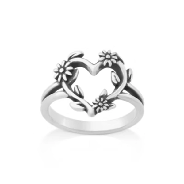 Flowering Vines Heart Ring