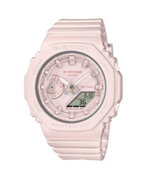 Women's Digital Quartz Monotone Pink Resin Analog Watch 42.9mm