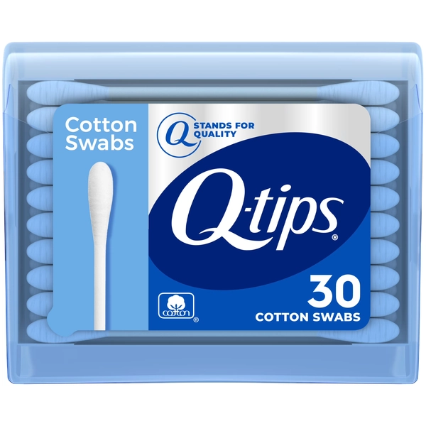 Q-tips Travel Size Cotton Swabs, Original, For Home, First Aid and Beauty, 100% Cotton, 30 Count - Walmart.com