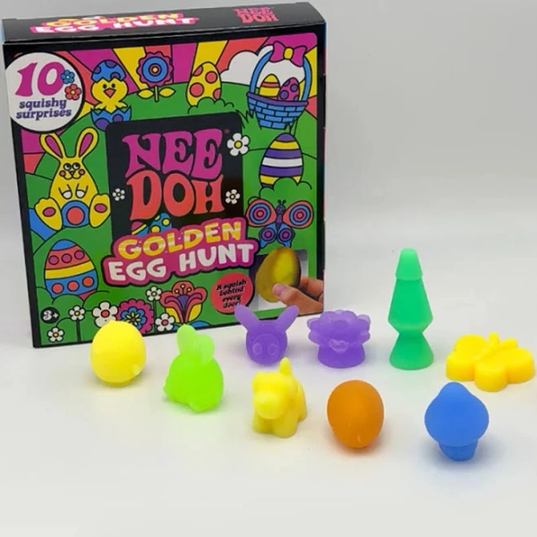 New Needoh Golden Egg Treasure Hunt Game Needoh Fidget Toy Anti-Stress Sensory Squeeze Surprises Toy