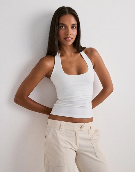 Built In Bra Halterneck Top