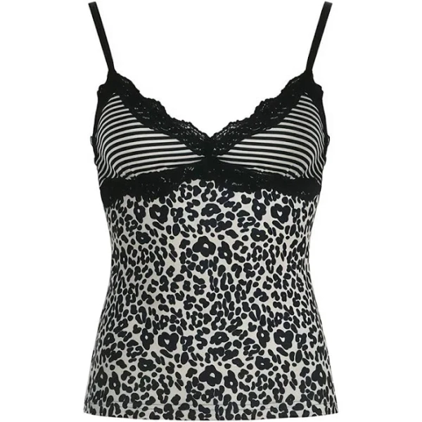 Y2K Leopard Print Tank Top